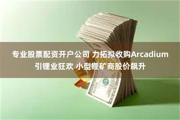 专业股票配资开户公司 力拓拟收购Arcadium引锂业狂欢 小型锂矿商股价飙升